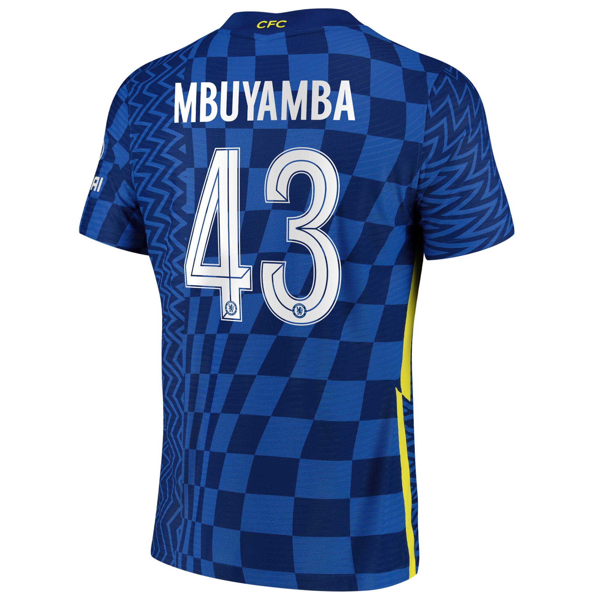 Chelsea Cup Home Vapor Match Shirt 2021-22 with Mbuyamba 43 printing