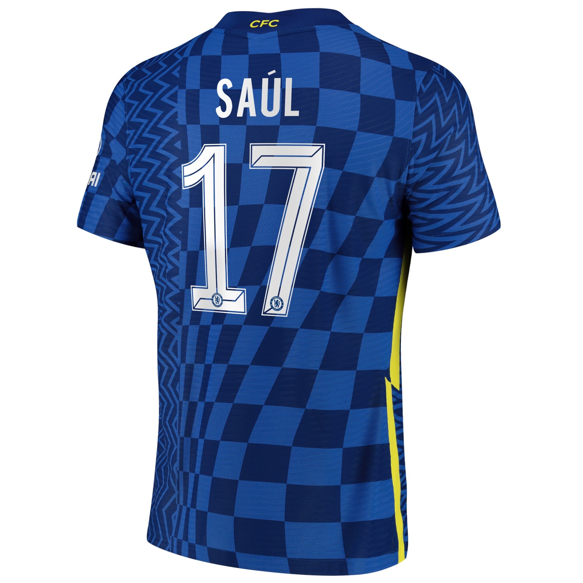 Chelsea Cup Home Vapor Match Shirt 2021-22 with Saúl 17 printing