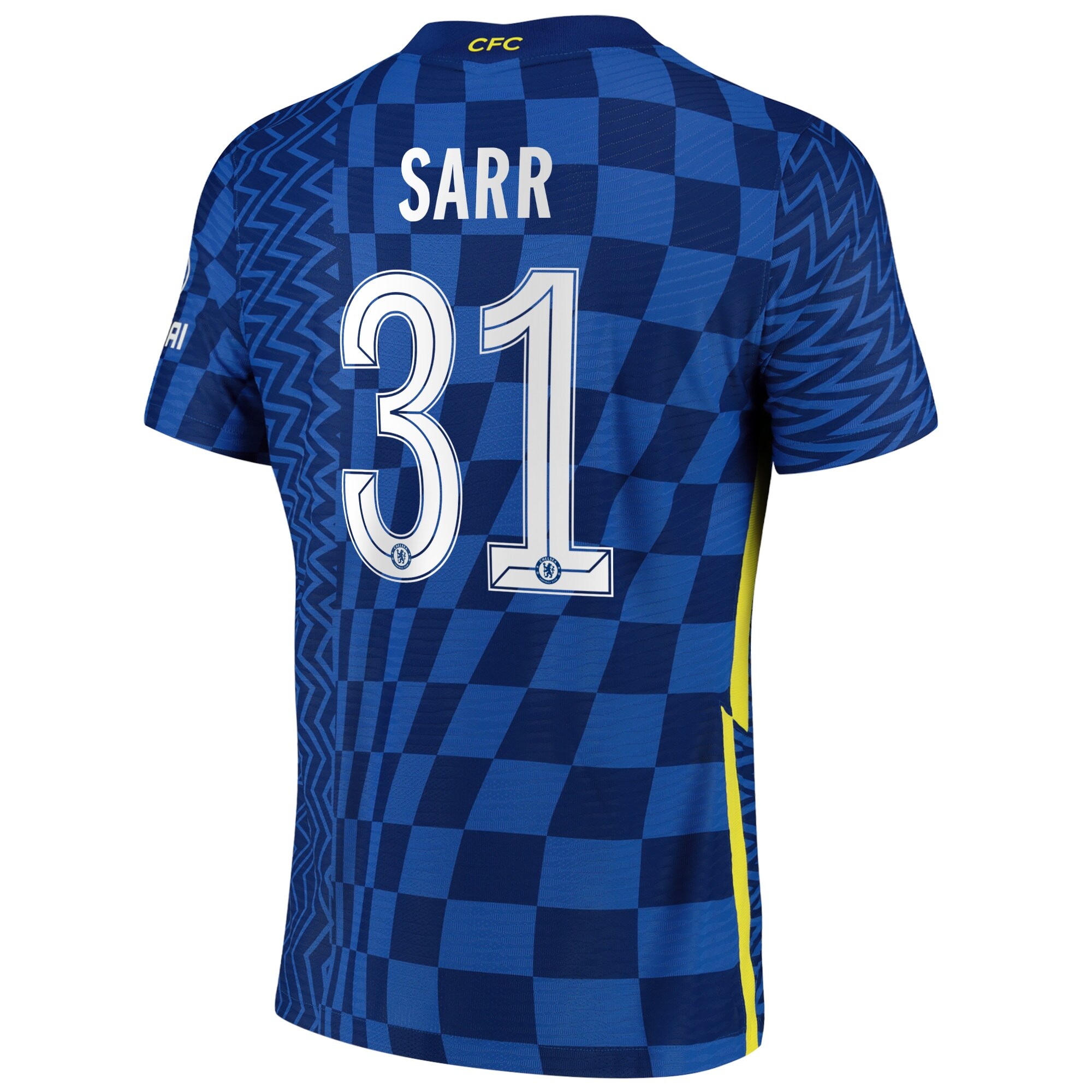 Chelsea Cup Home Vapor Match Shirt 2021-22 with Sarr 31 printing