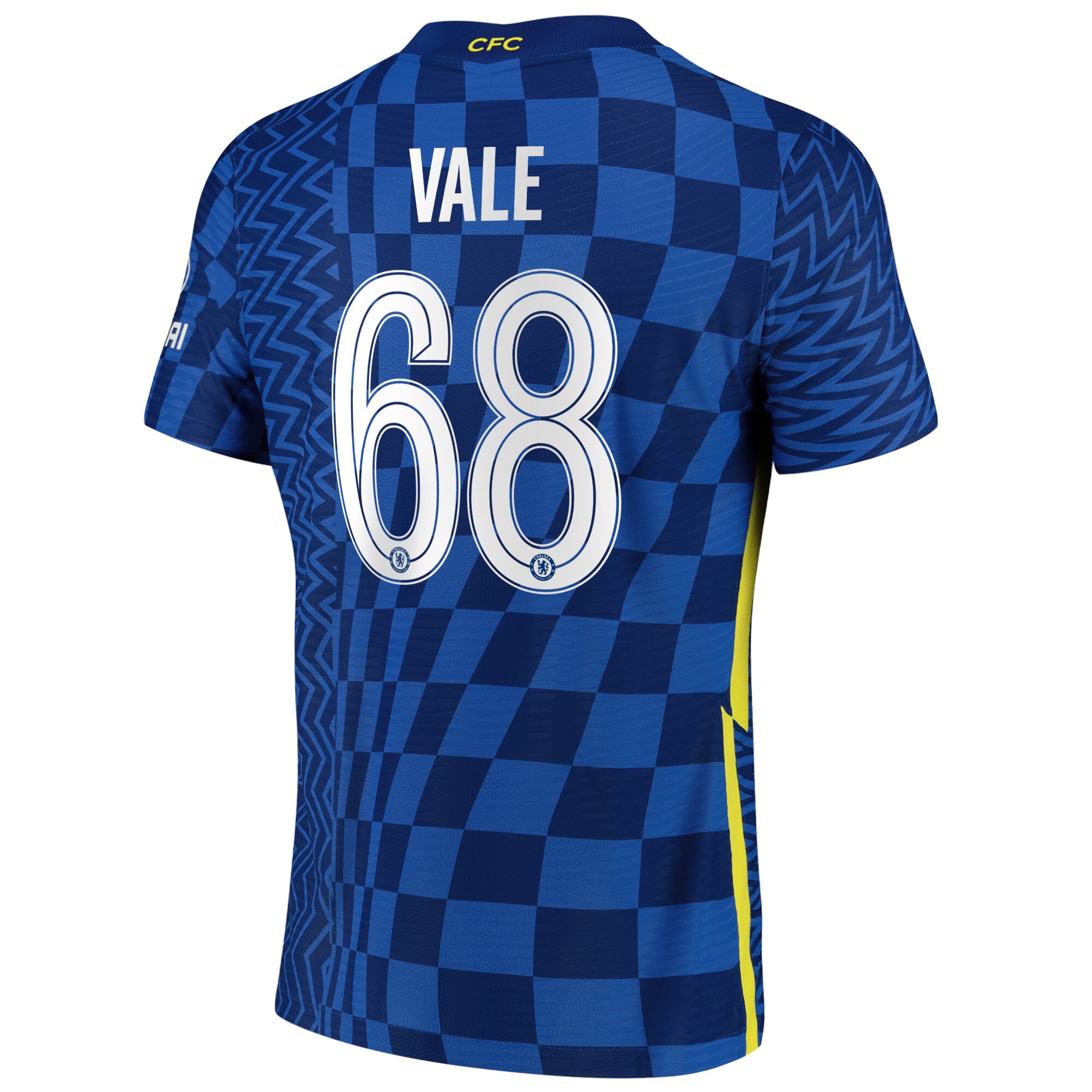 Chelsea Cup Home Vapor Match Shirt 2021-22 with Vale 68 printing
