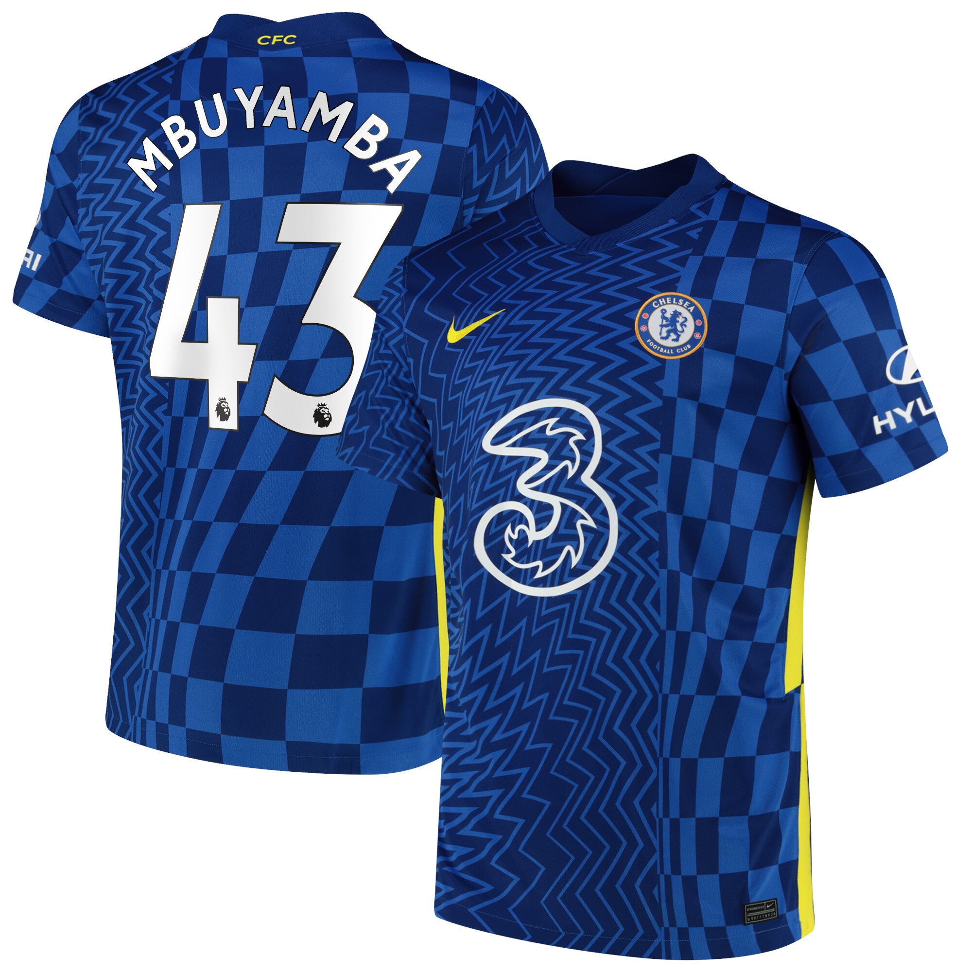 Chelsea Home Stadium Shirt 2021-22 with Mbuyamba 43 printing