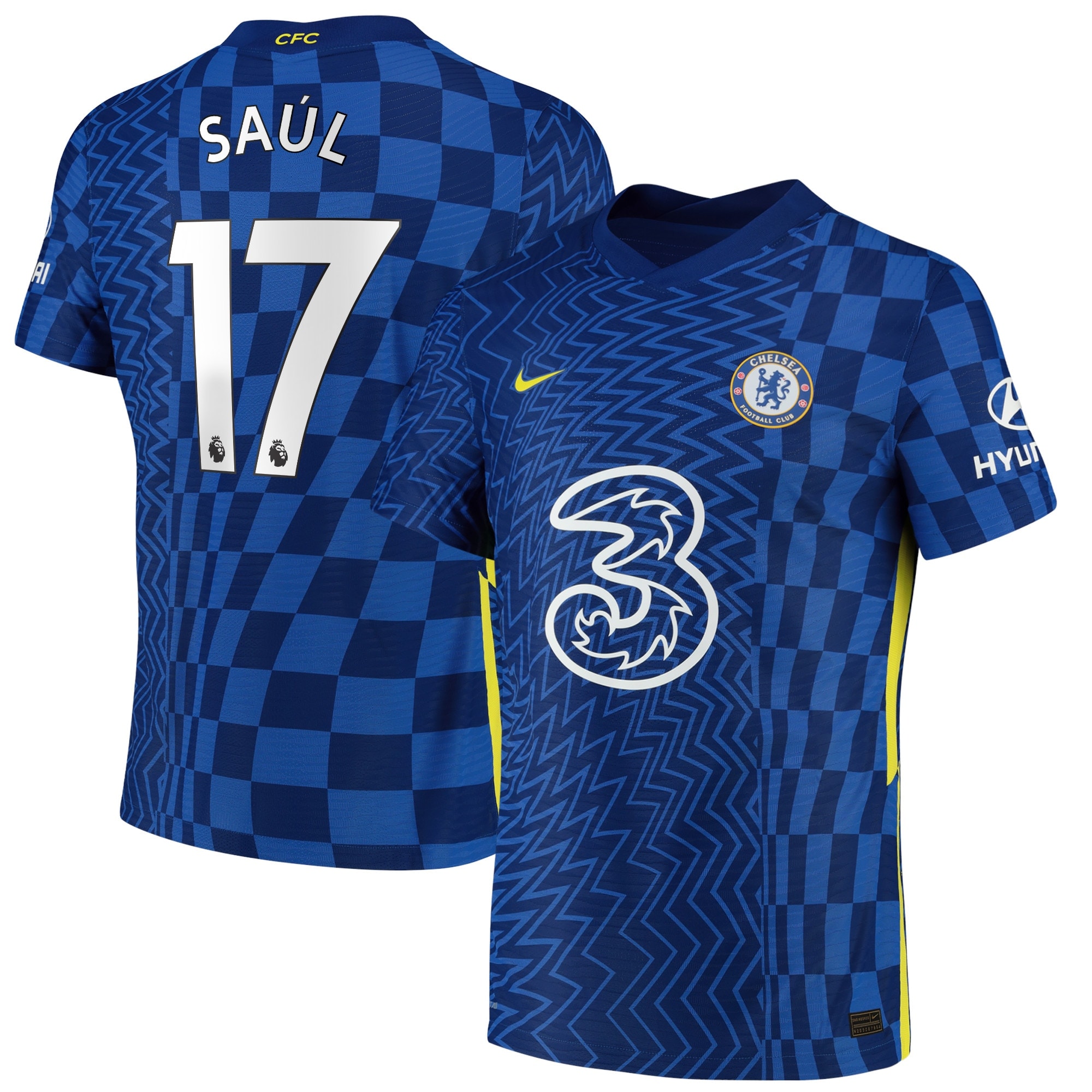 Chelsea Home Vapor Match Shirt 2021-22 with Saúl 17 printing