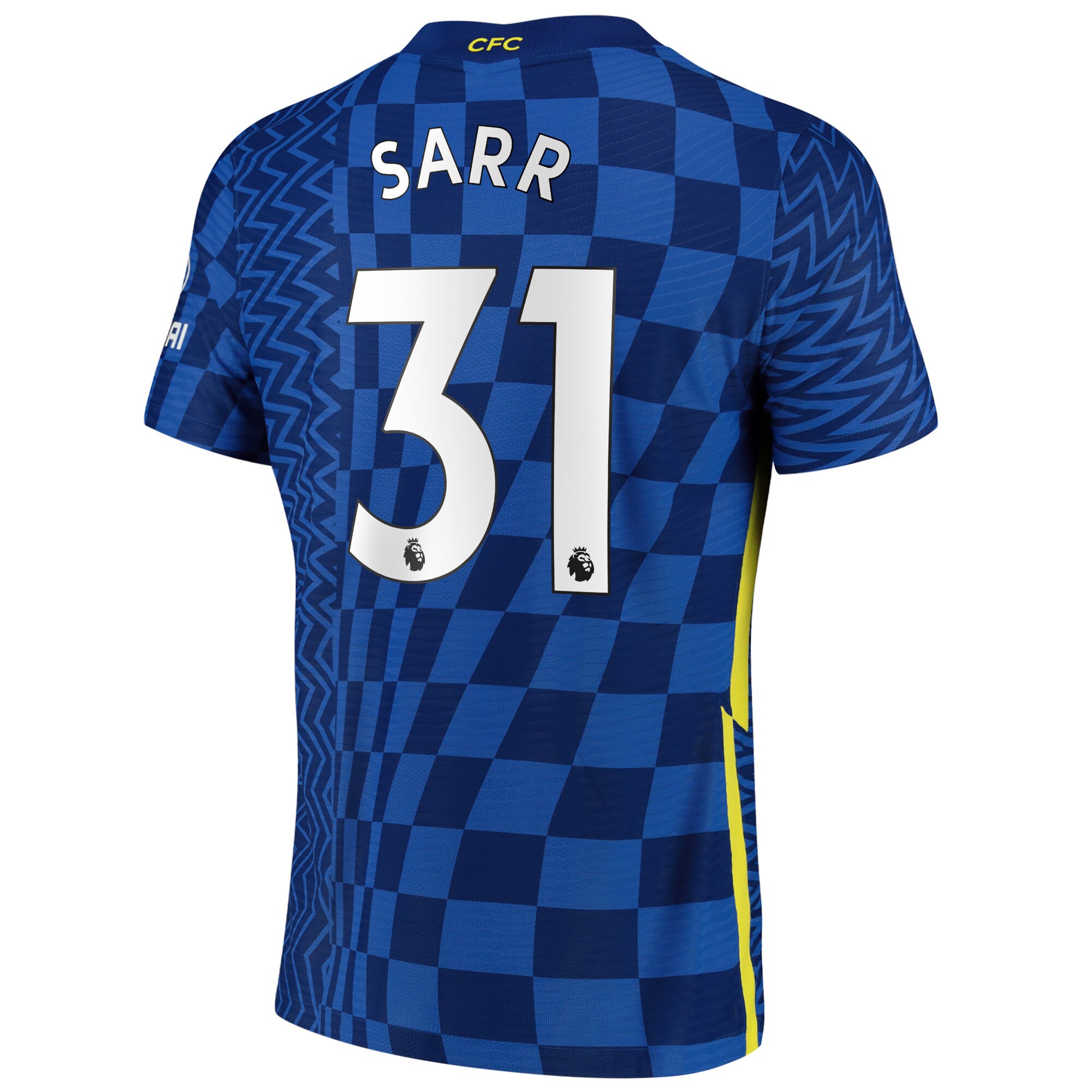 Chelsea Home Vapor Match Shirt 2021-22 with Sarr 31 printing