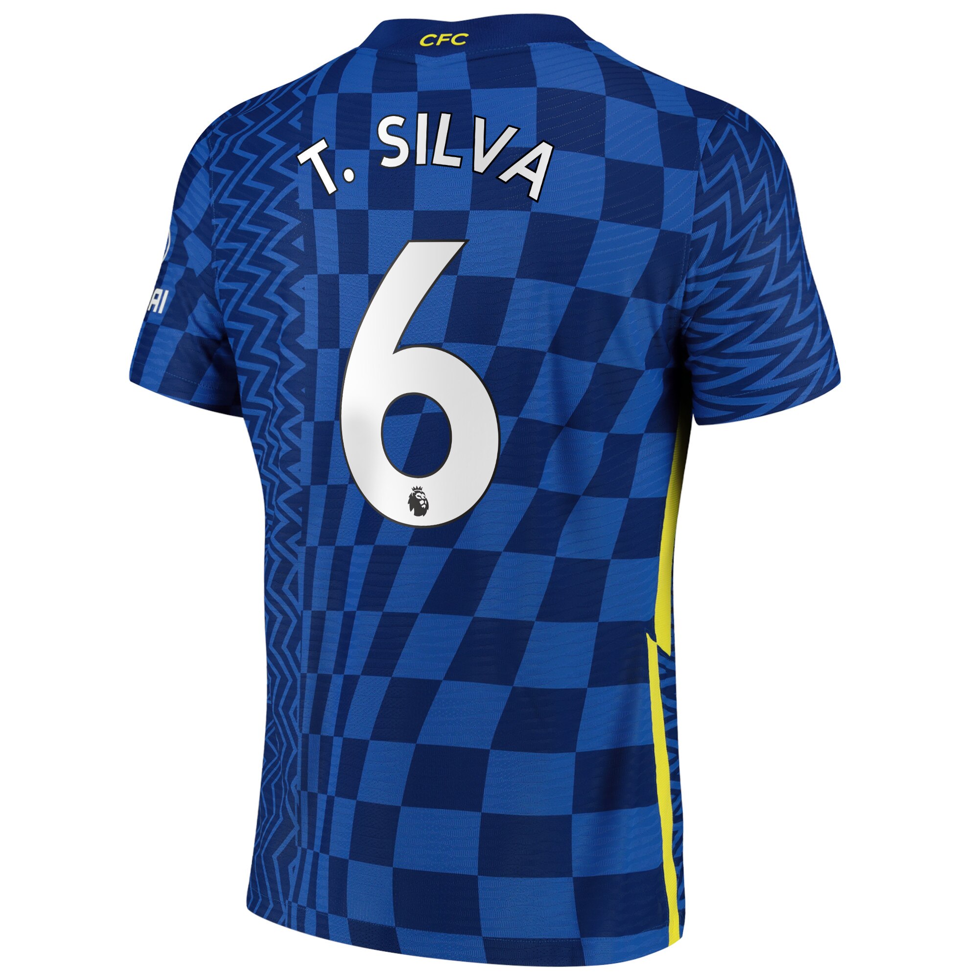 Chelsea Home Vapor Match Shirt 2021-22 with T. Silva 6 printing