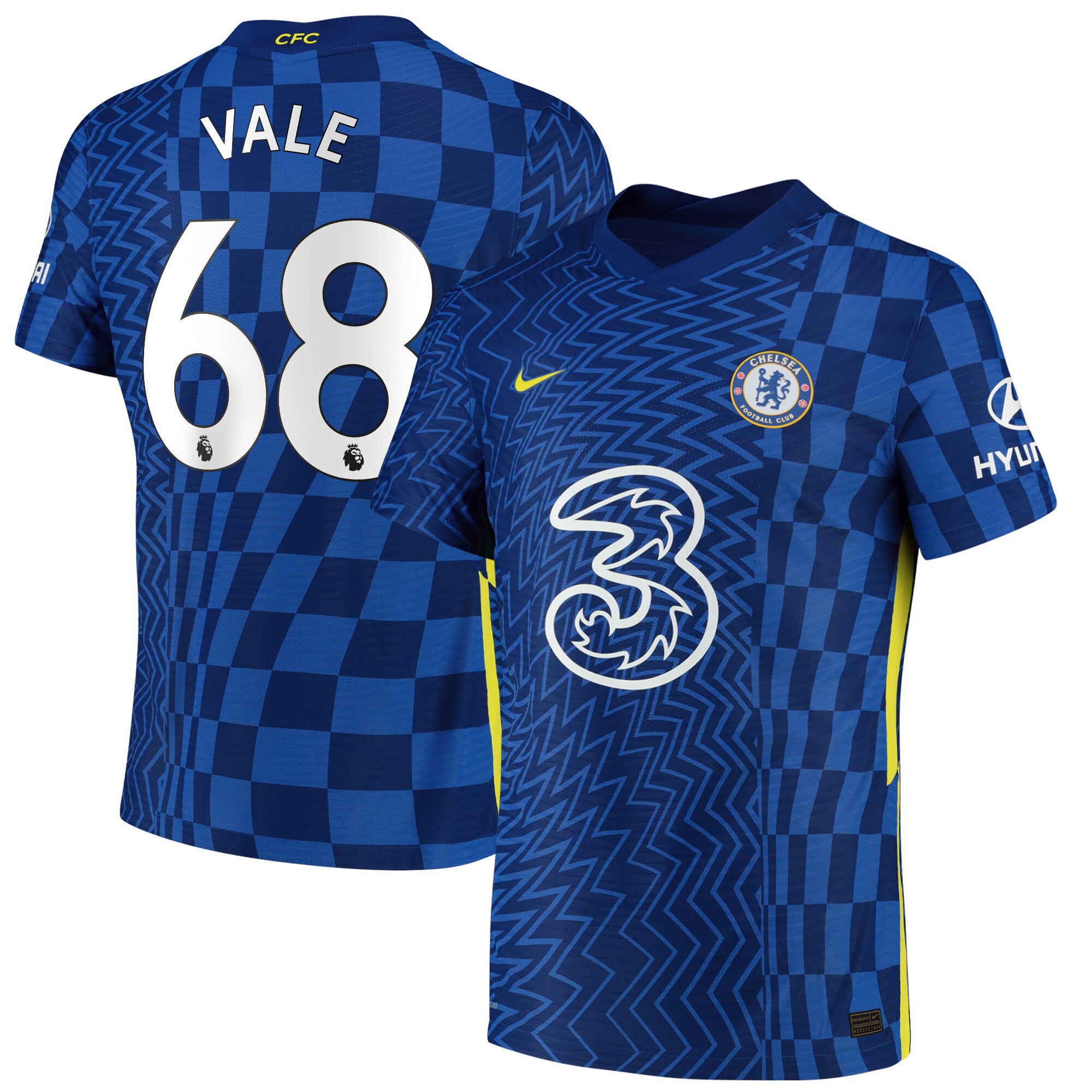 Chelsea Home Vapor Match Shirt 2021-22 with Vale 68 printing