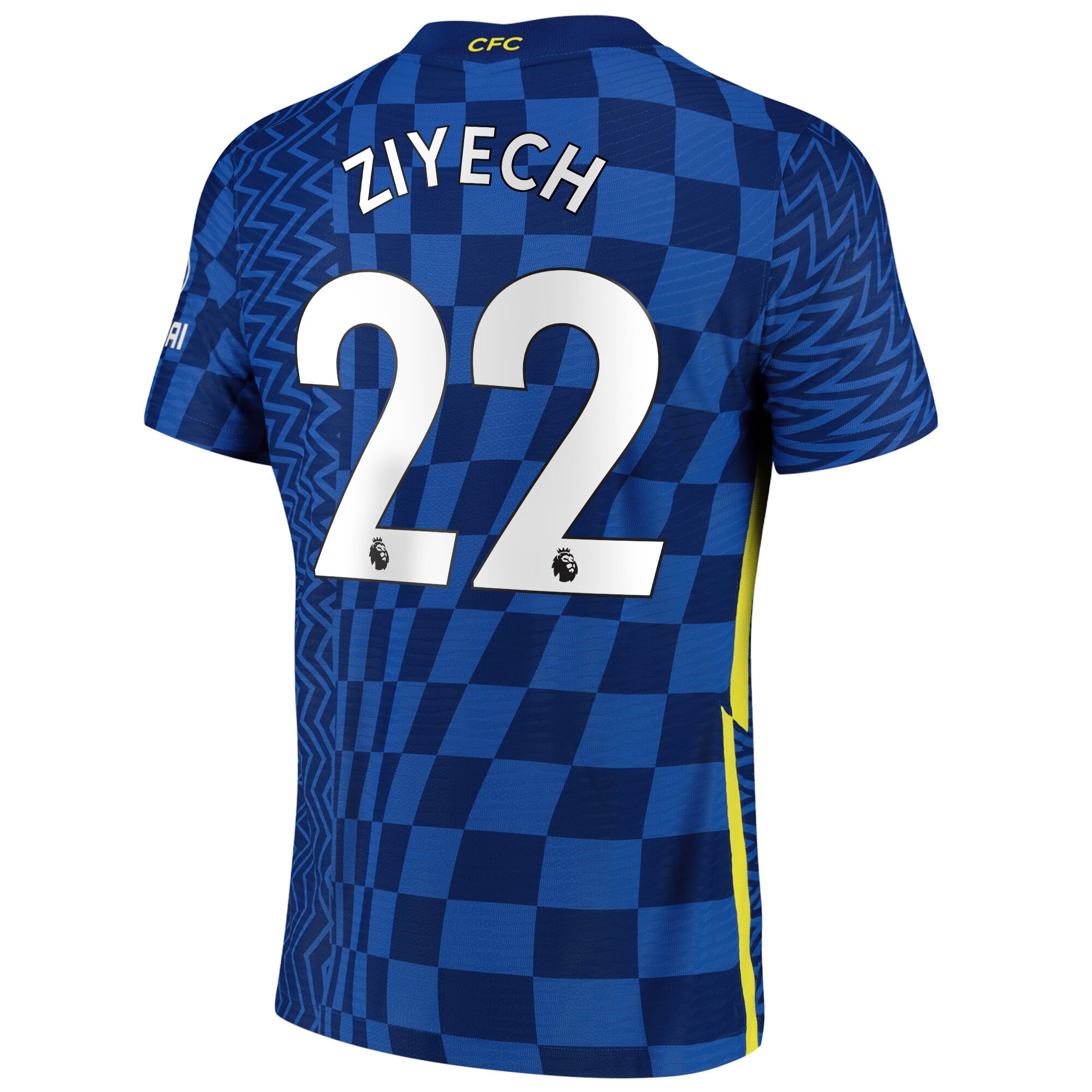 Chelsea Home Vapor Match Shirt 2021-22 with Ziyech 22 printing