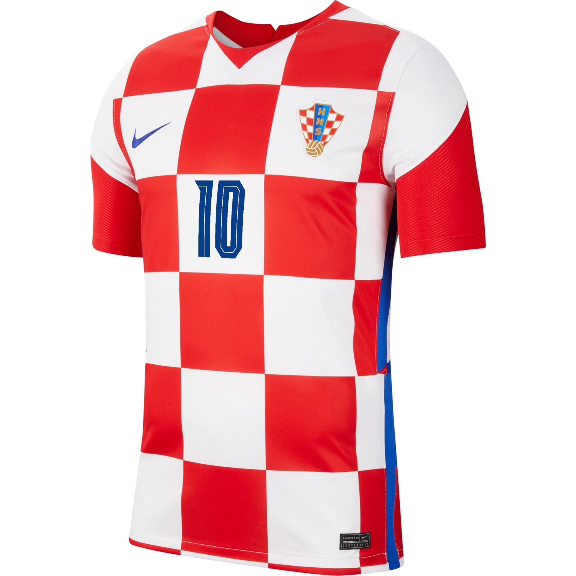 Croatia Home Stadium Shirt 2020-21 with Modric 10 printing
