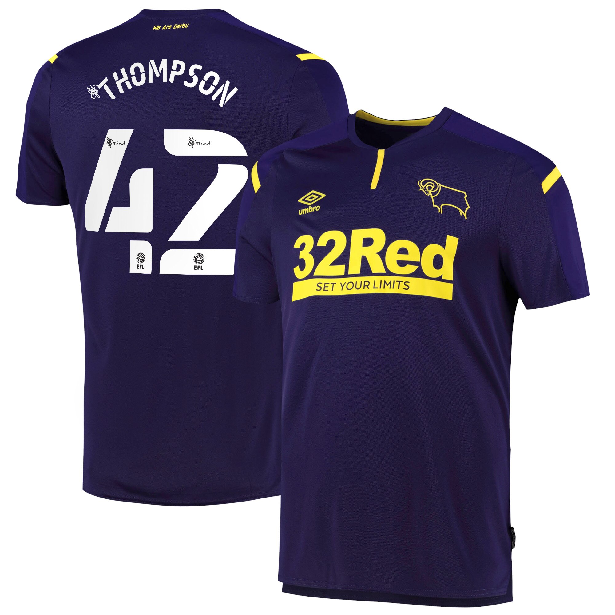 Derby County Third Shirt 2021-22 with Thompson 42 printing