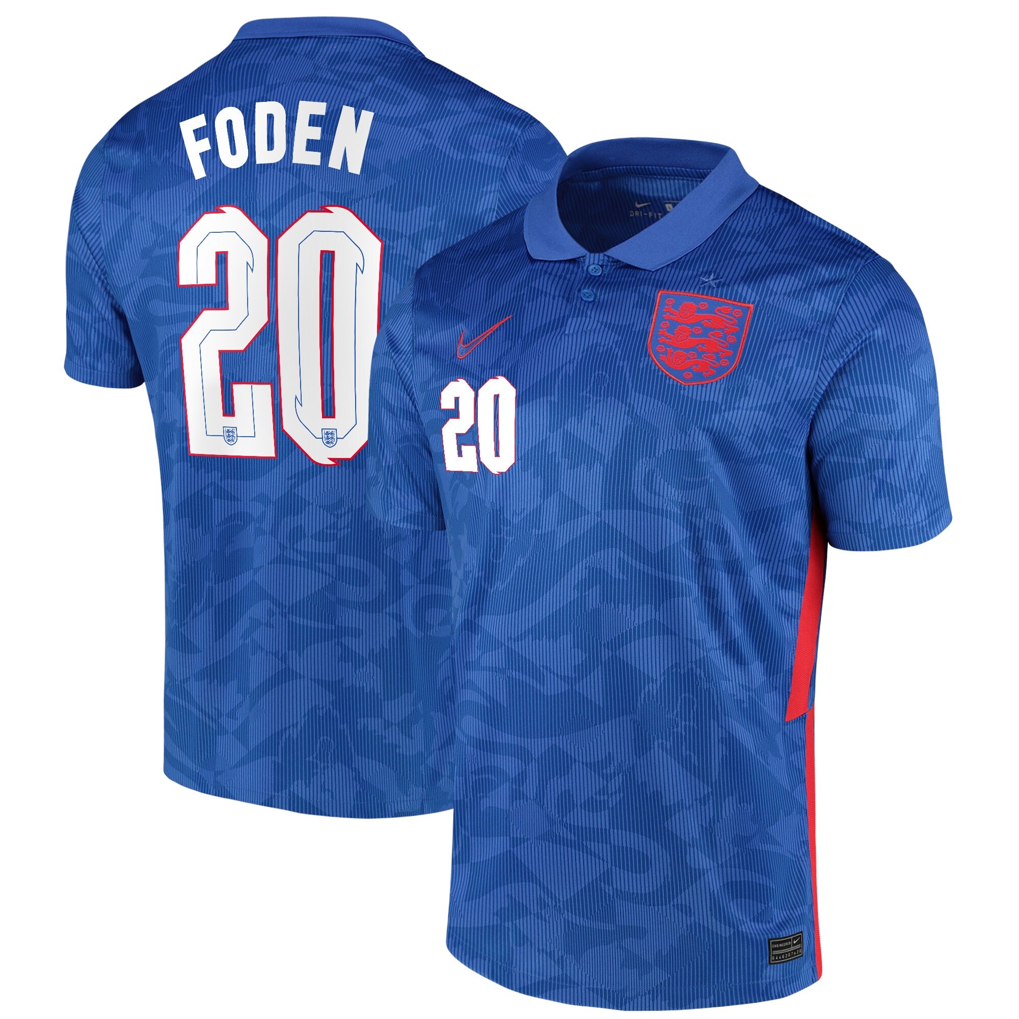 England Away Stadium Shirt 2020-22 with Foden 20 printing