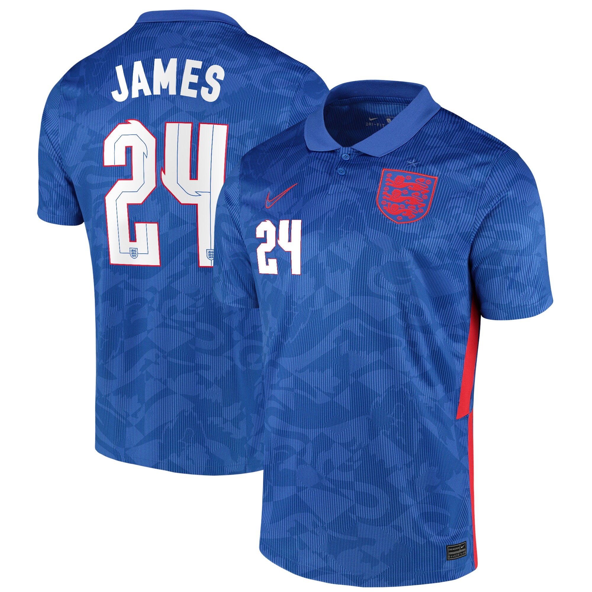 England Away Stadium Shirt 2020-22 with James 24 printing