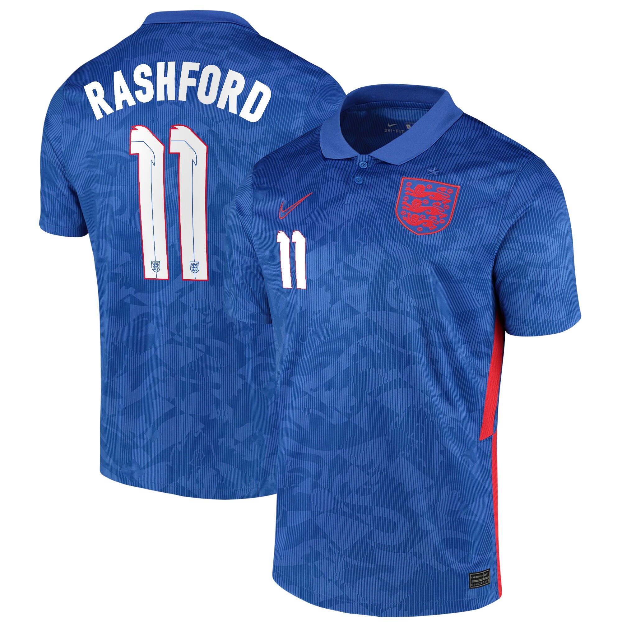 England Away Stadium Shirt 2020-22 with Rashford 11 printing