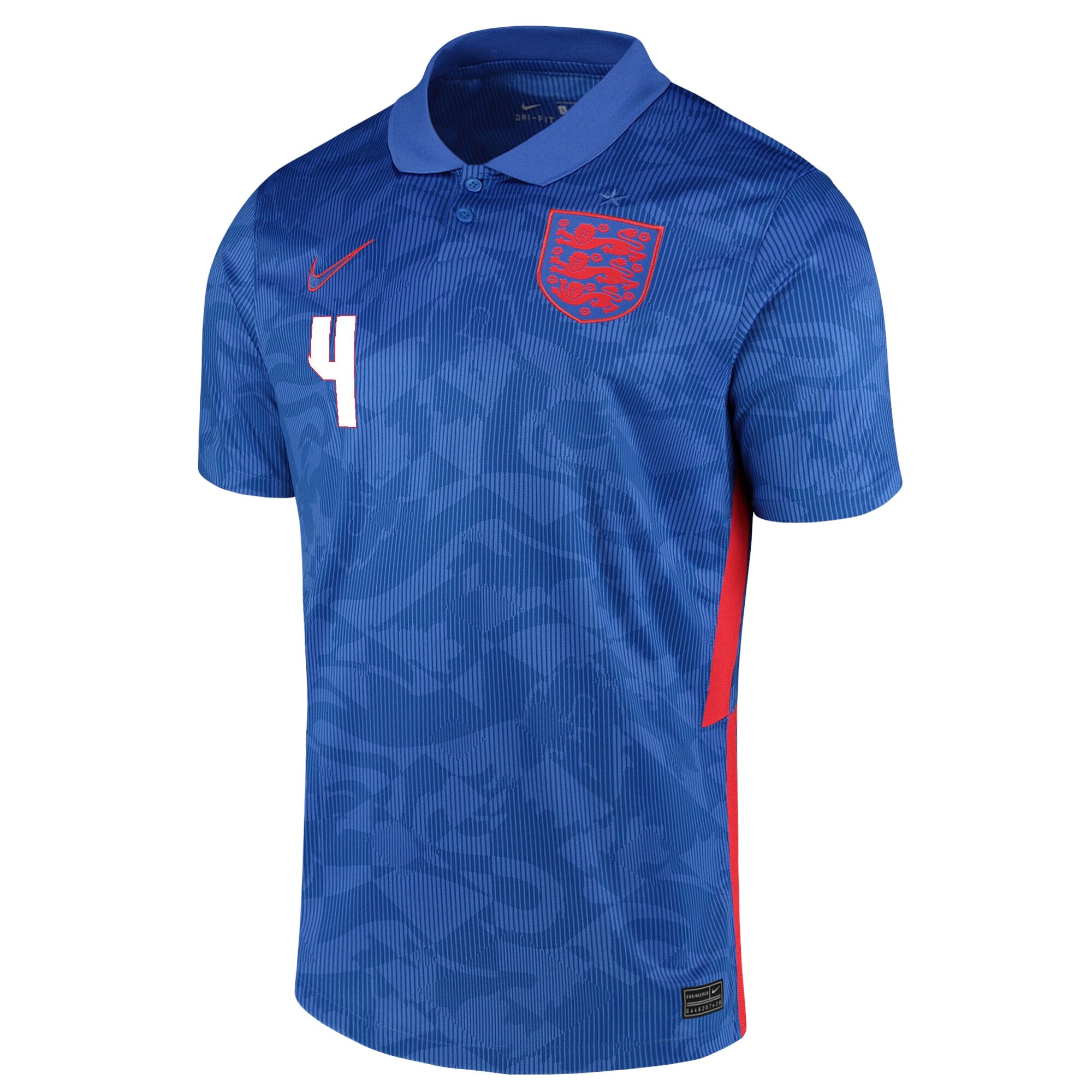 England Away Stadium Shirt 2020-22 with Rice 4 printing
