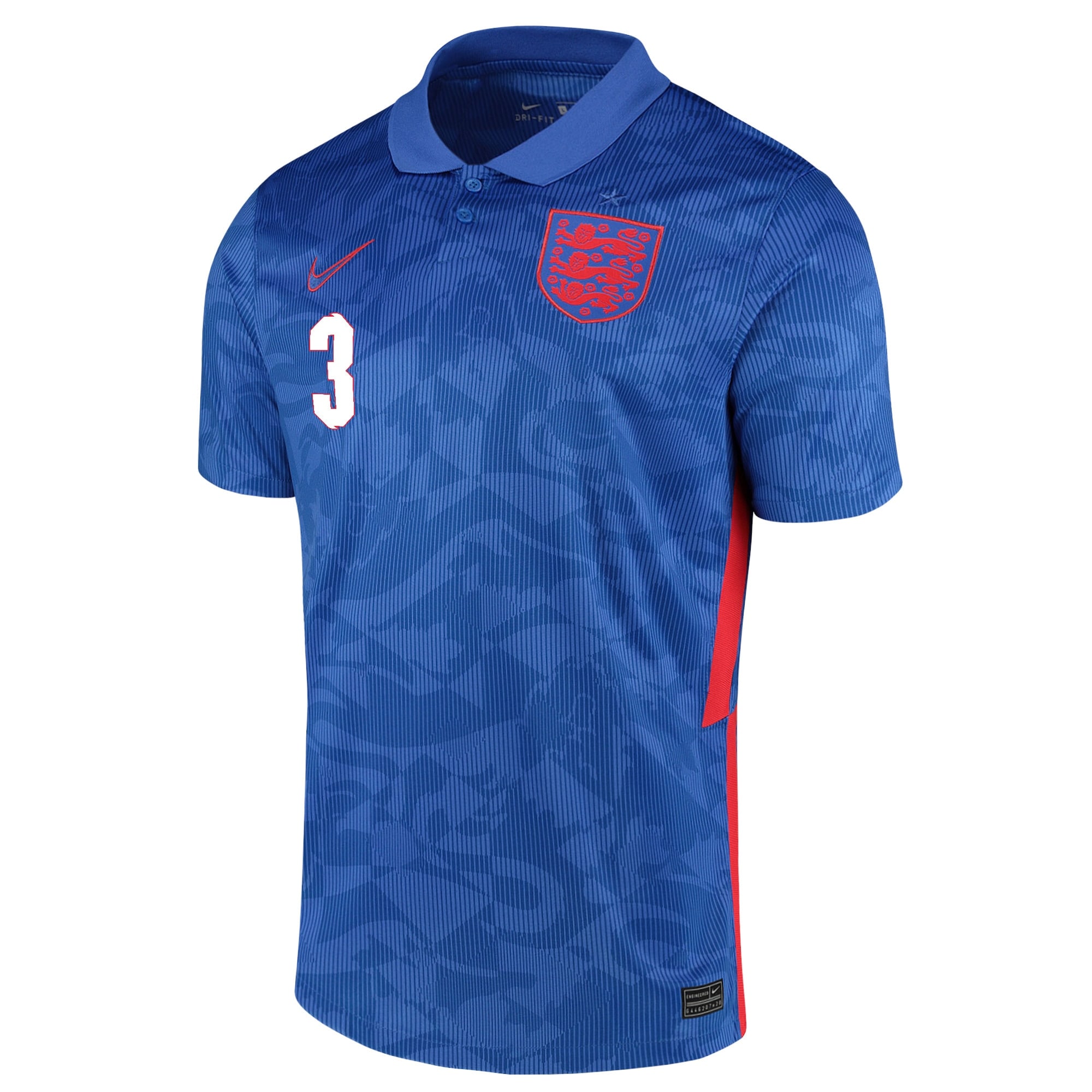 England Away Stadium Shirt 2020-22 with Shaw 3 printing
