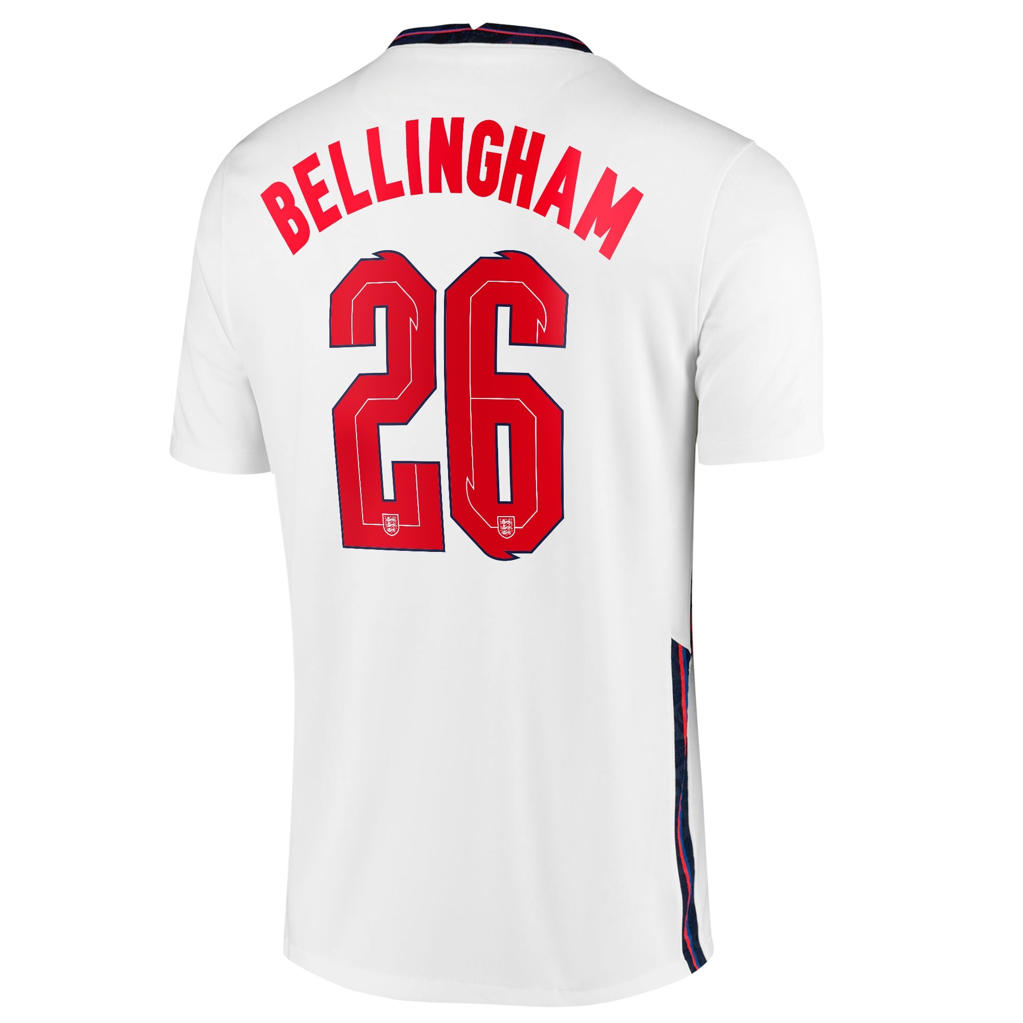 England Home Stadium Shirt 2020-22 with Bellingham 26 printing