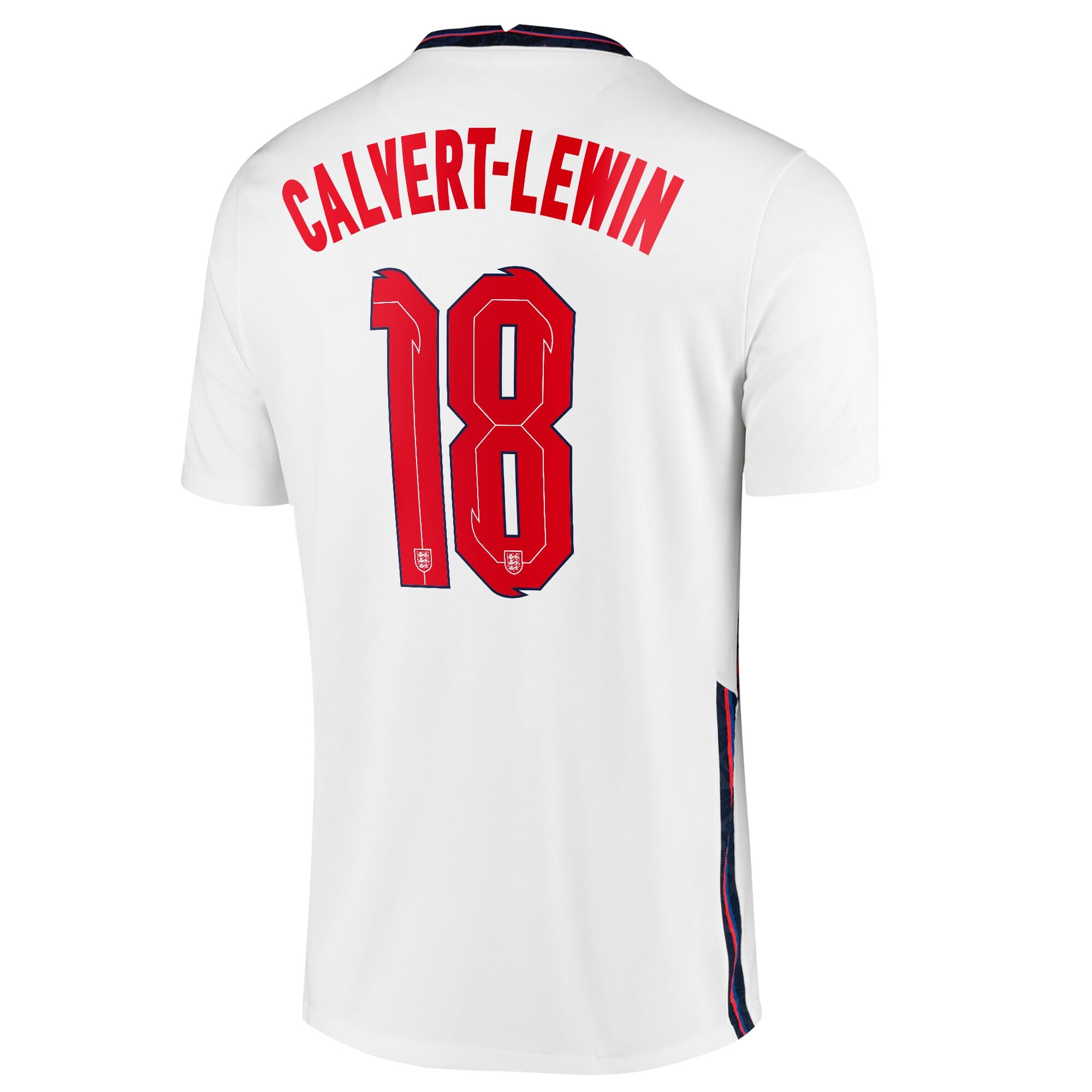 England Home Stadium Shirt 2020-22 with Calvert-Lewin 18 printing