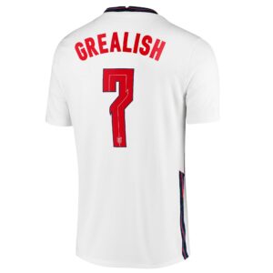 England Home Stadium Shirt 2020-22 with Grealish 7 printing