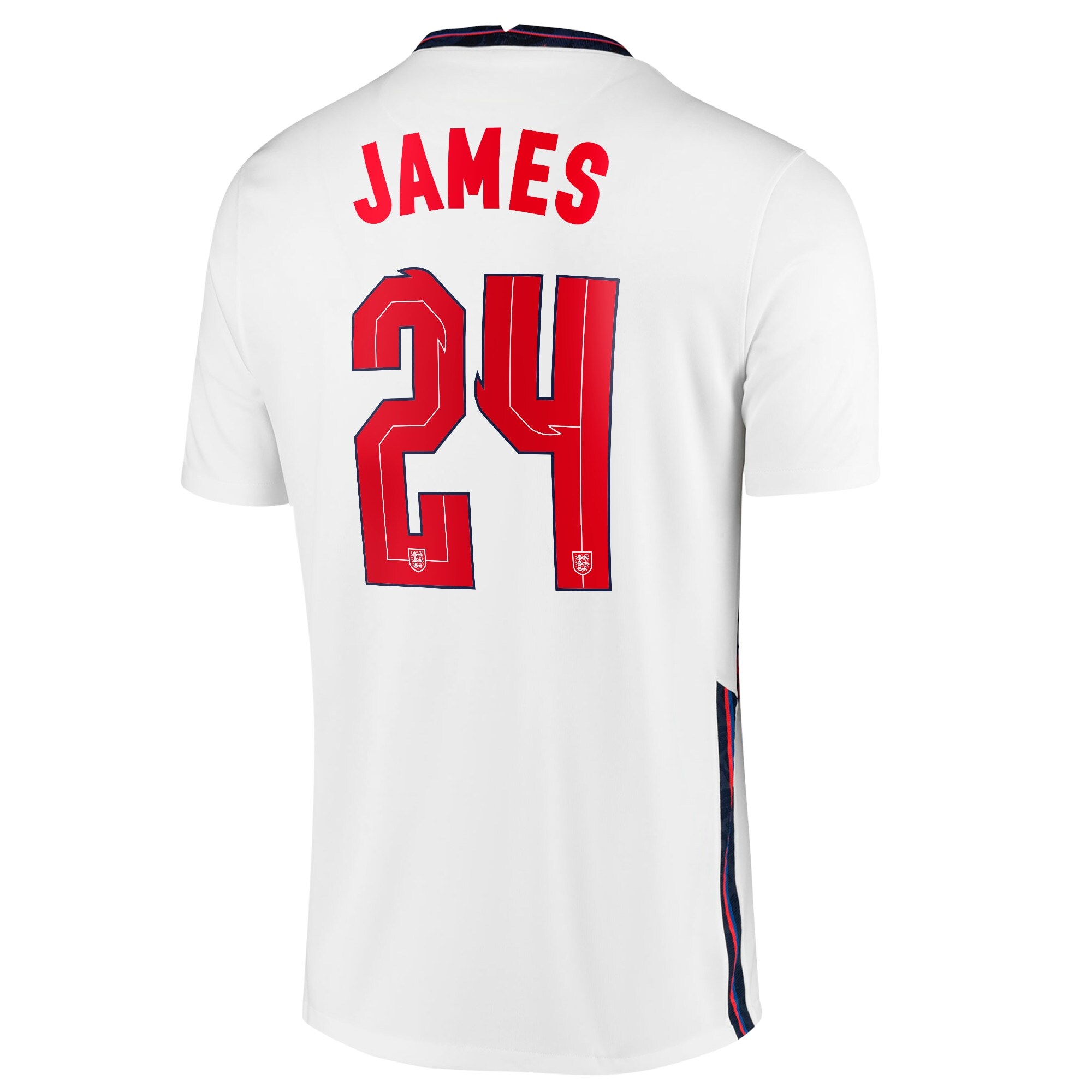 England Home Stadium Shirt 2020-22 with James 24 printing