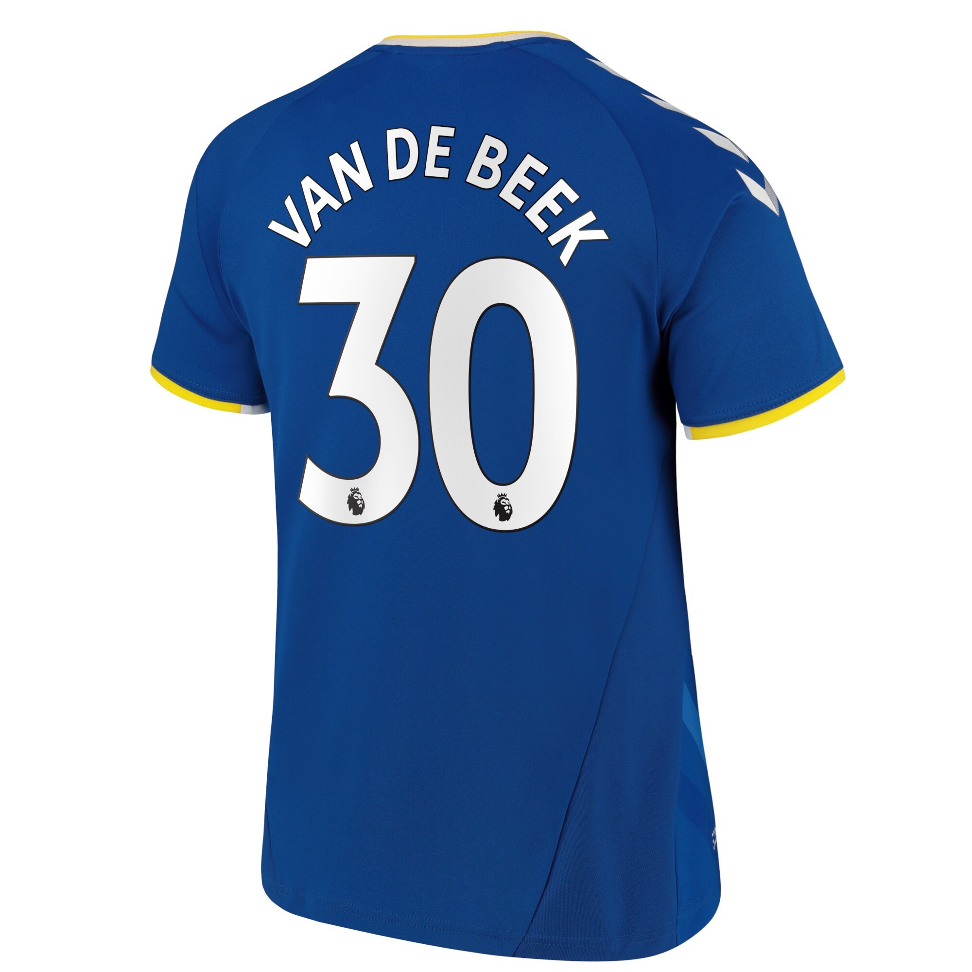 Everton Home Shirt - 2021-22 with Van De Beek 30 printing