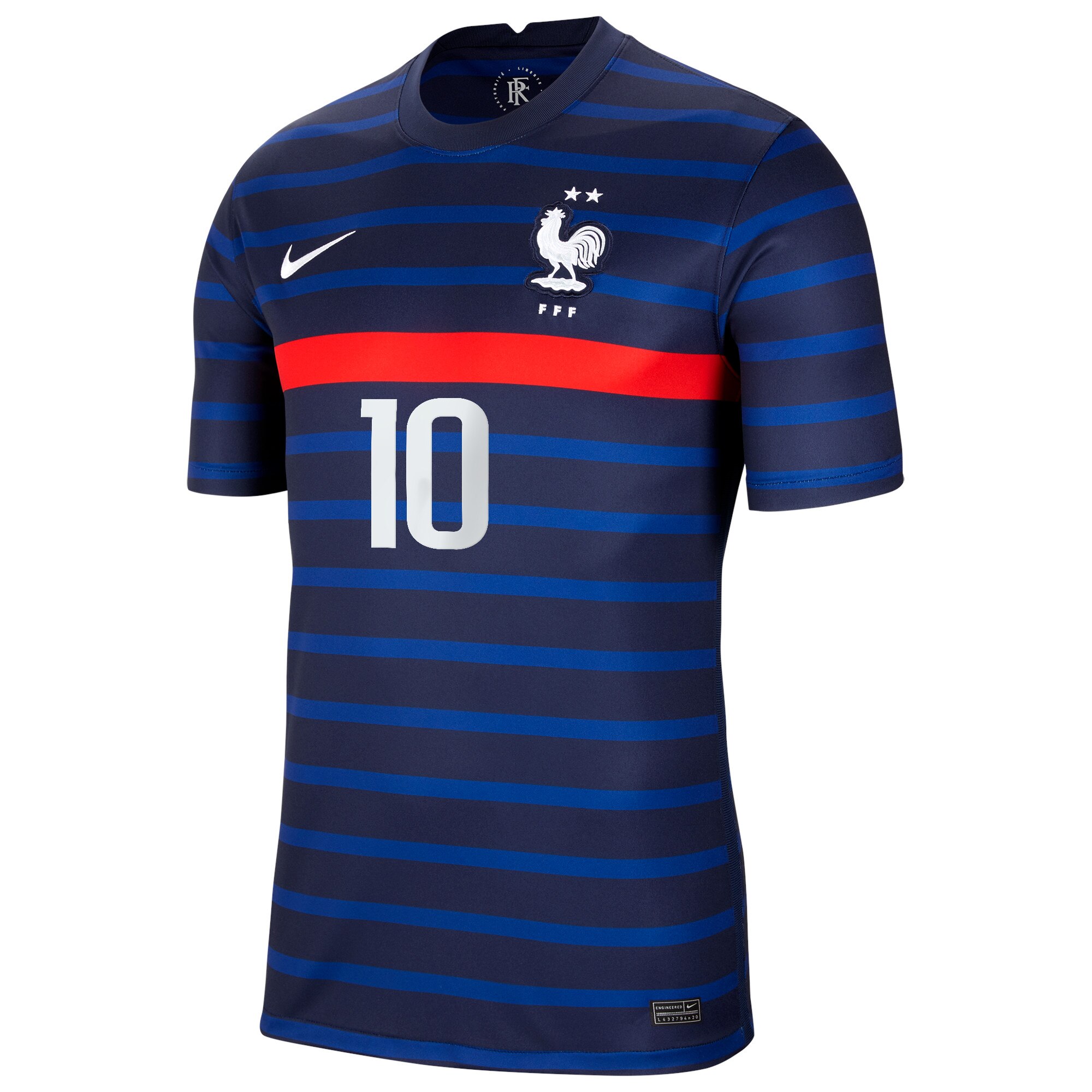 France Home Stadium Shirt 2020-21 with Mbappe 10 printing