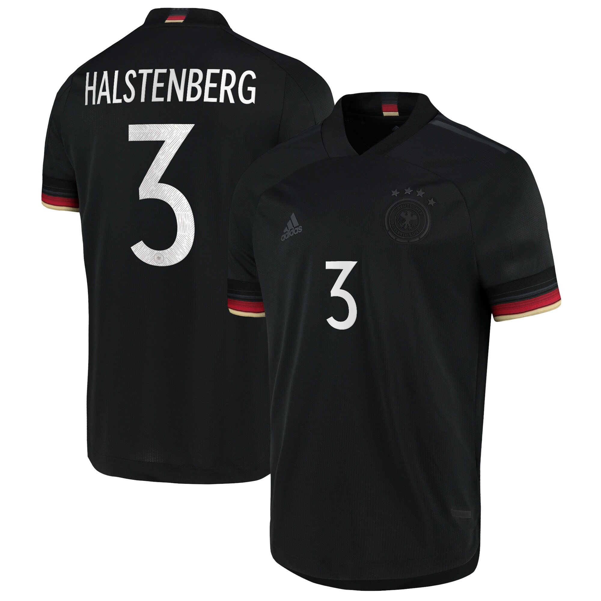 Germany Authentic Away Shirt 2021-22 with Halstenberg 3 printing