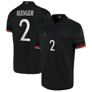 Germany Authentic Away Shirt 2021-22 with Rudiger 2 printing