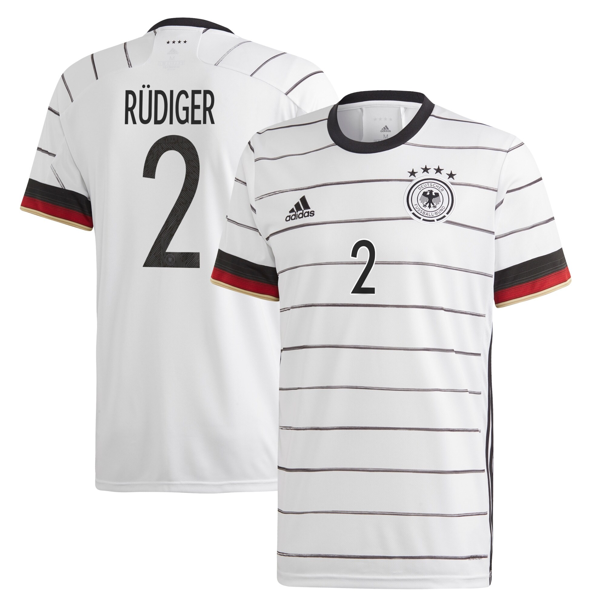 Germany Home Shirt 2019-21 with Rudiger 2 printing