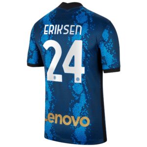 Inter Milan Home Stadium Shirt 2021-22 with Eriksen 24 printing