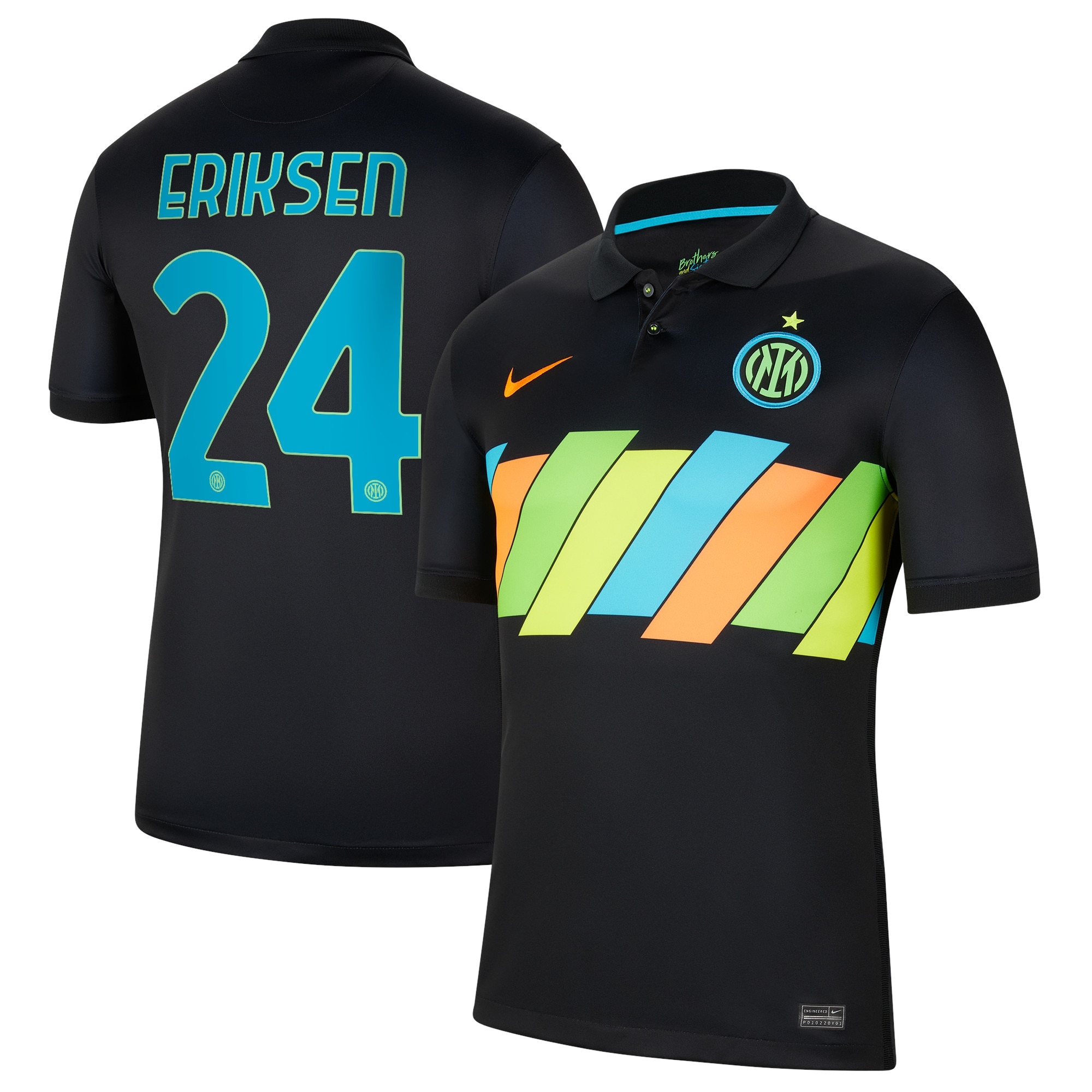 Inter Milan Third Stadium Shirt 2021-22 with Eriksen 24 printing