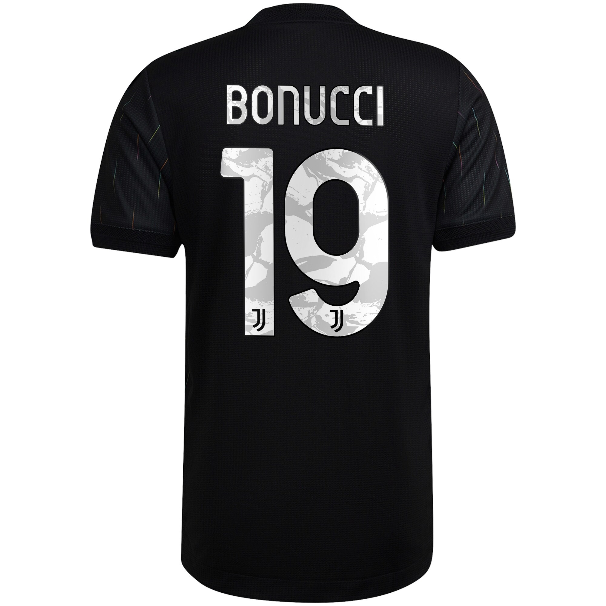 Juventus Away Authentic Shirt 2021-22 with Bonucci 19 printing