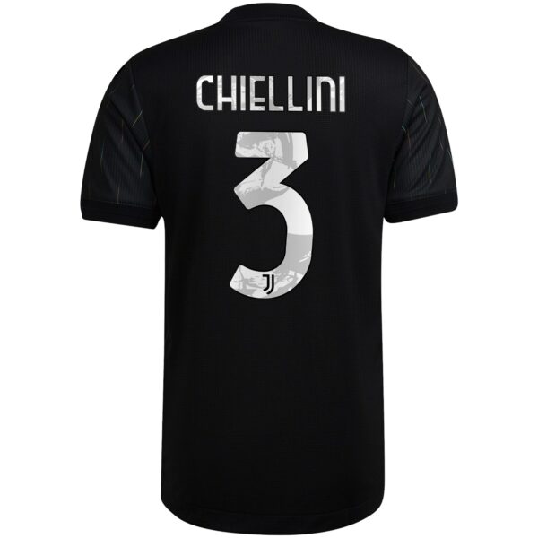 Juventus Away Authentic Shirt 2021-22 with Chiellini 3 printing