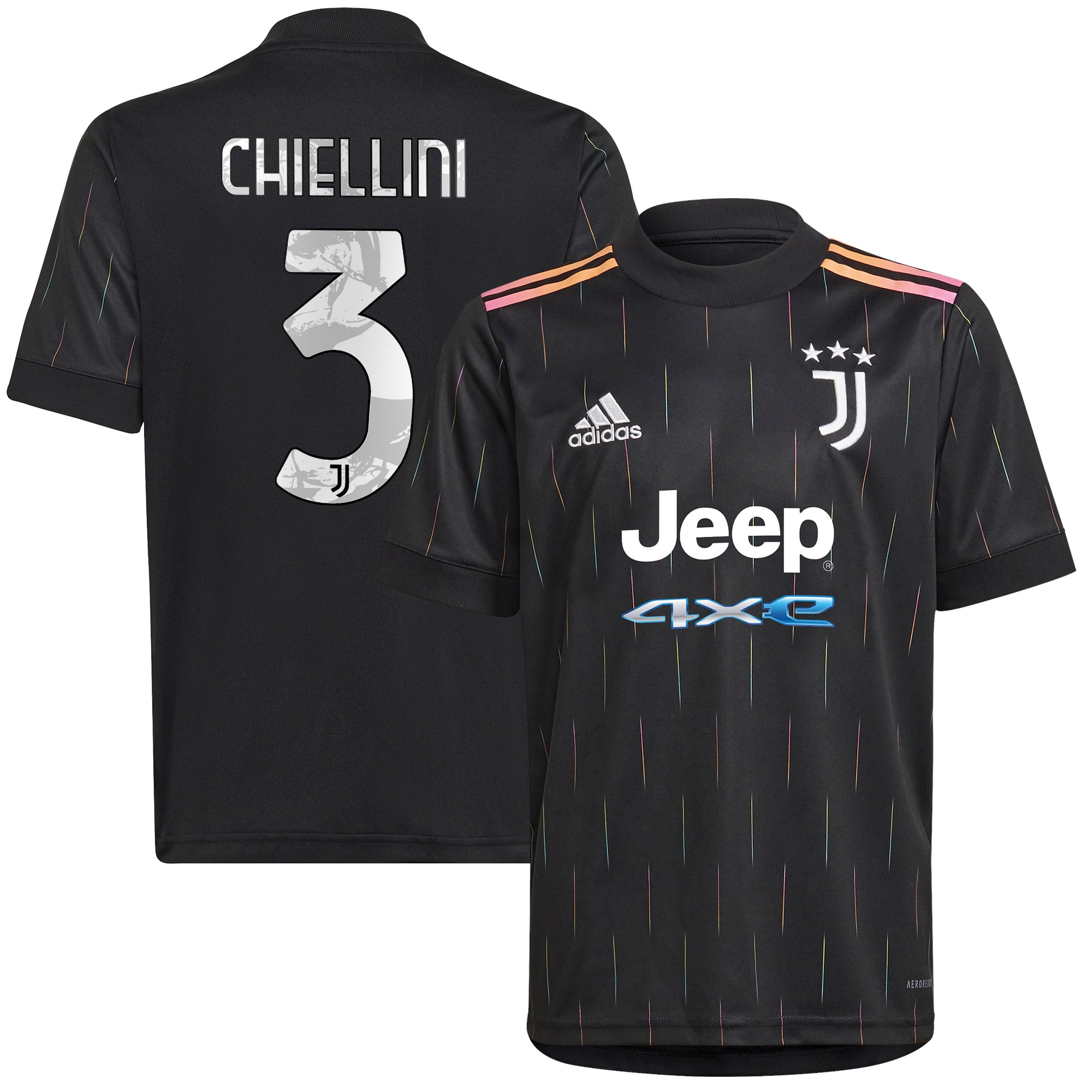 Juventus Away Shirt 2021-22 with Chiellini 3 printing