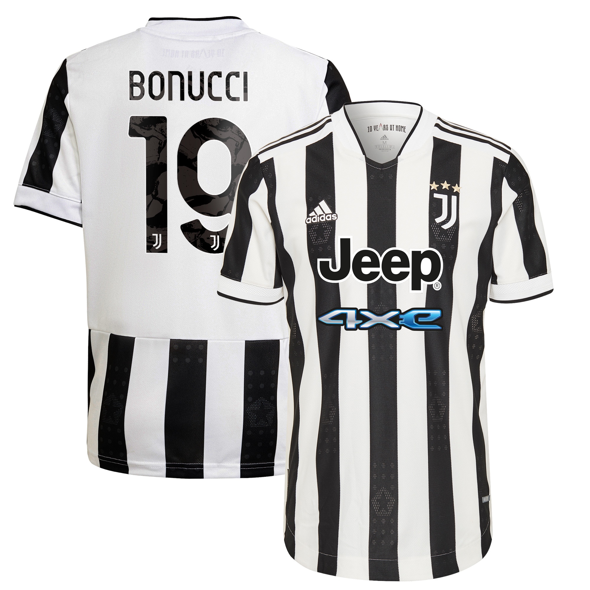 Juventus Home Authentic Shirt 2021-22 with Bonucci 19 printing