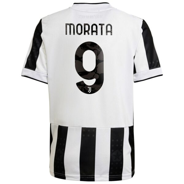 Juventus Home Authentic Shirt 2021-22 with Morata 9 printing