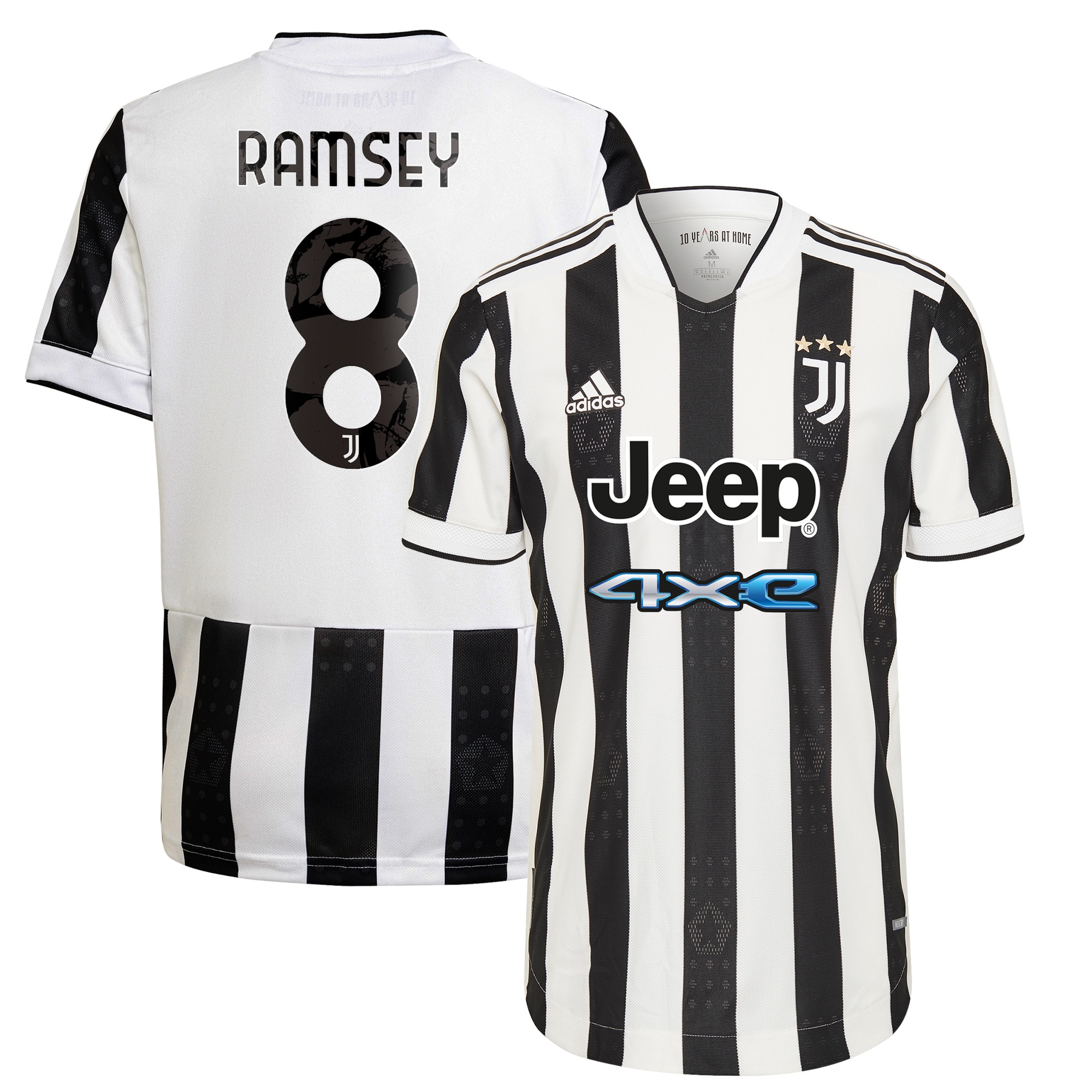 Juventus Home Authentic Shirt 2021-22 with Ramsey 8 printing