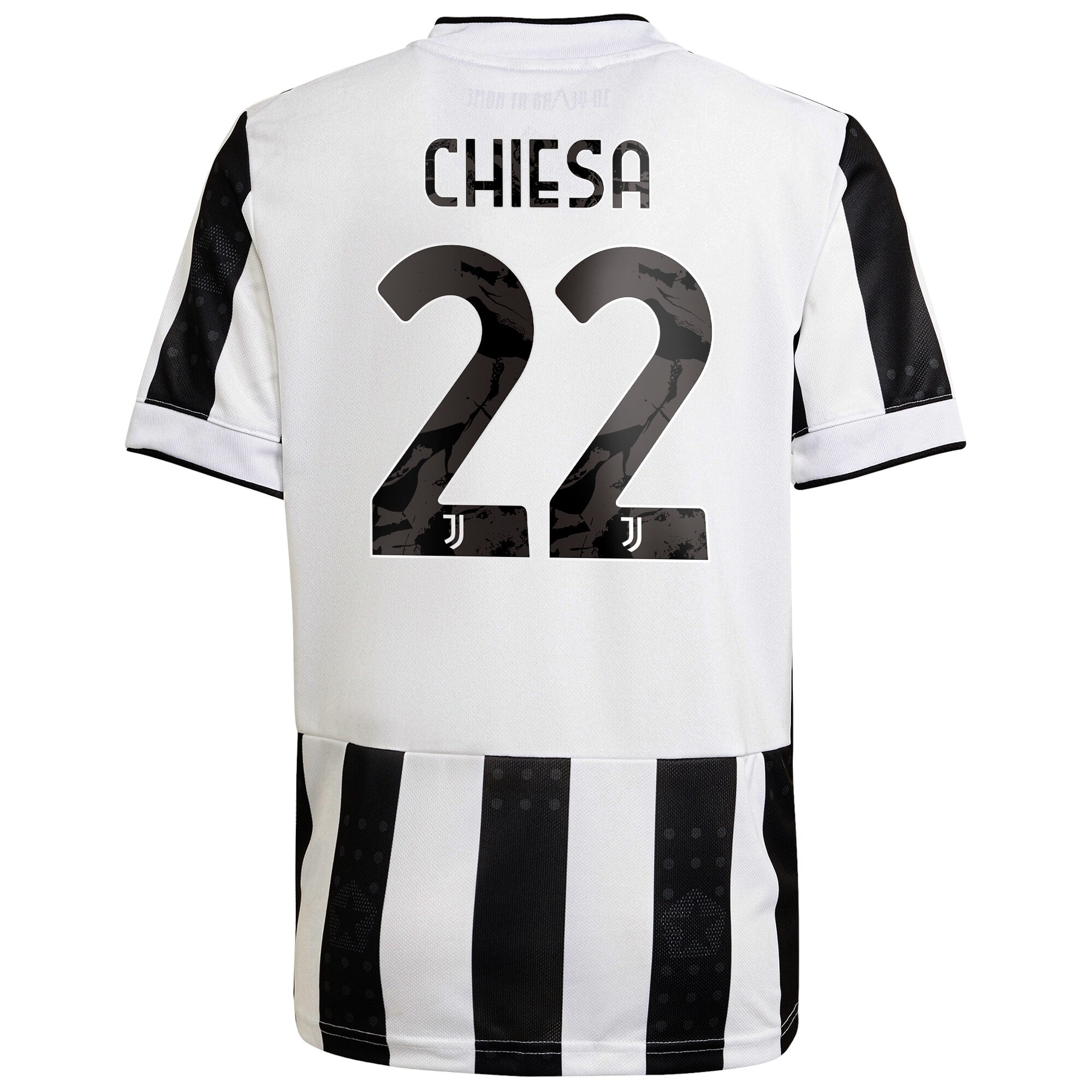 Juventus Home Shirt 2021-22 with Chiesa 22 printing