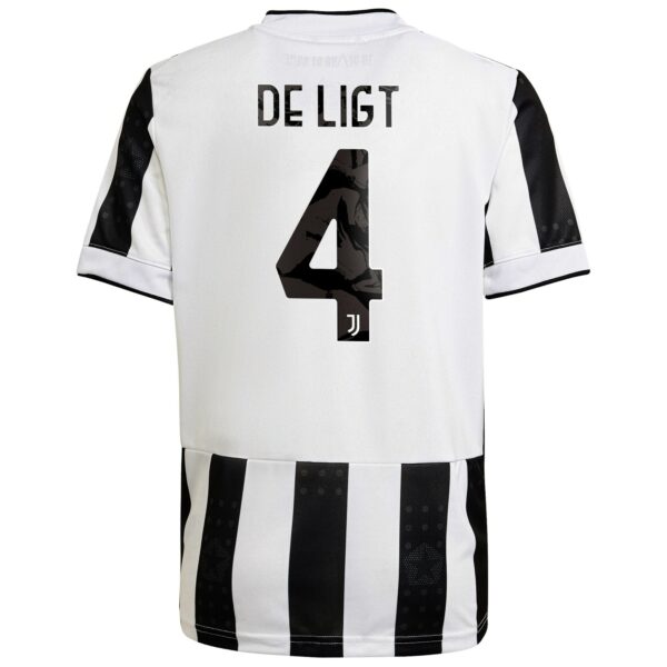 Juventus Home Shirt 2021-22 with De Ligt 4 printing
