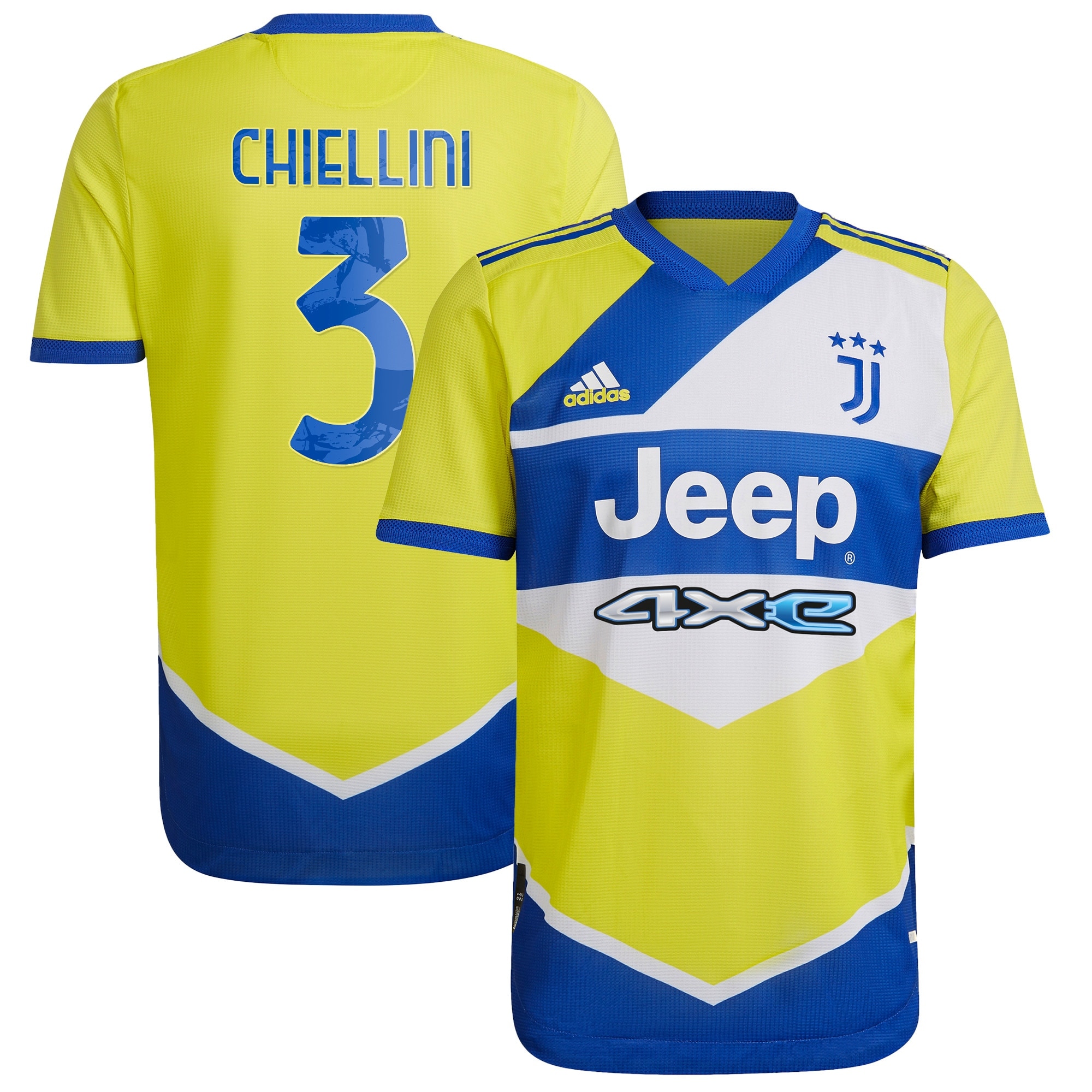 Juventus Third Authentic Shirt 2021-22 with Chiellini 3 printing