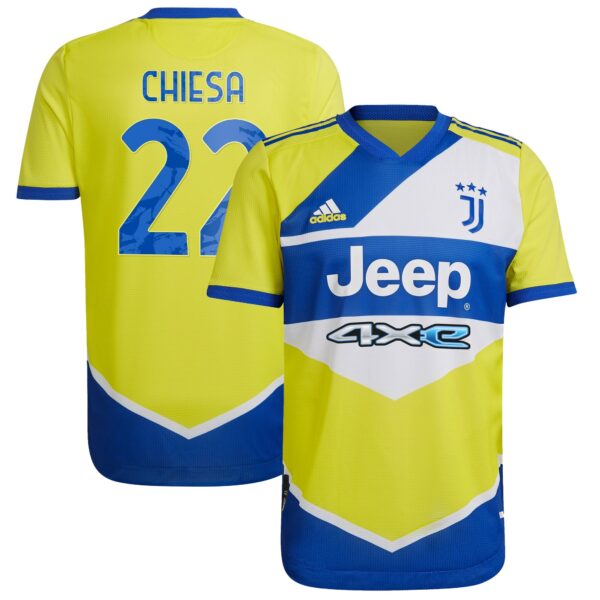 Juventus Third Authentic Shirt 2021-22 with Chiesa 22 printing