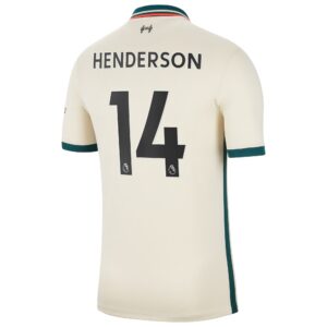 Liverpool Away Stadium Shirt 2021-22 with Henderson 14 printing