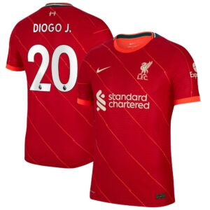 Liverpool Home Vapor Match Shirt 2021-22 with Diogo J. 20 printing