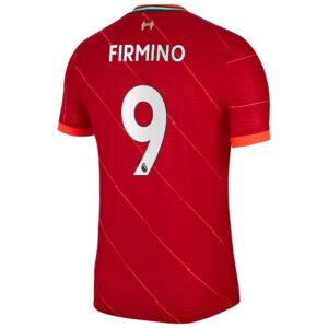 Liverpool Home Vapor Match Shirt 2021-22 with Firmino 9 printing