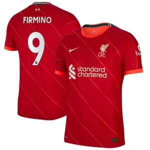 Liverpool Home Vapor Match Shirt 2021-22 with Firmino 9 printing