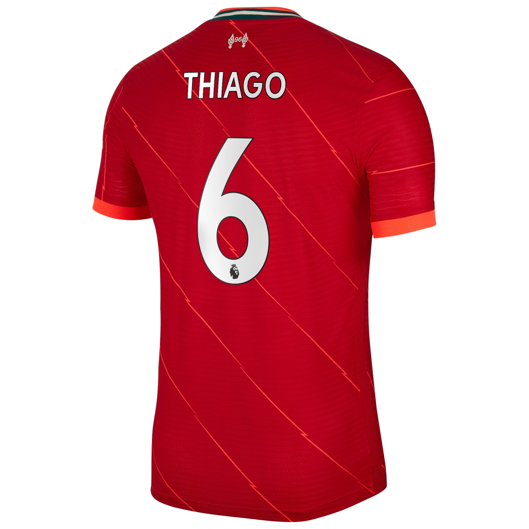 Liverpool Home Vapor Match Shirt 2021-22 with Thiago 6 printing