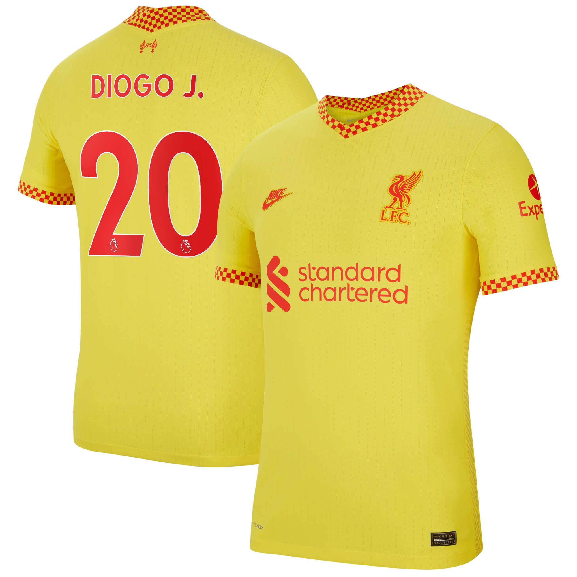 Liverpool Third Vapor Match Shirt 2021-22 with Diogo J. 20 printing