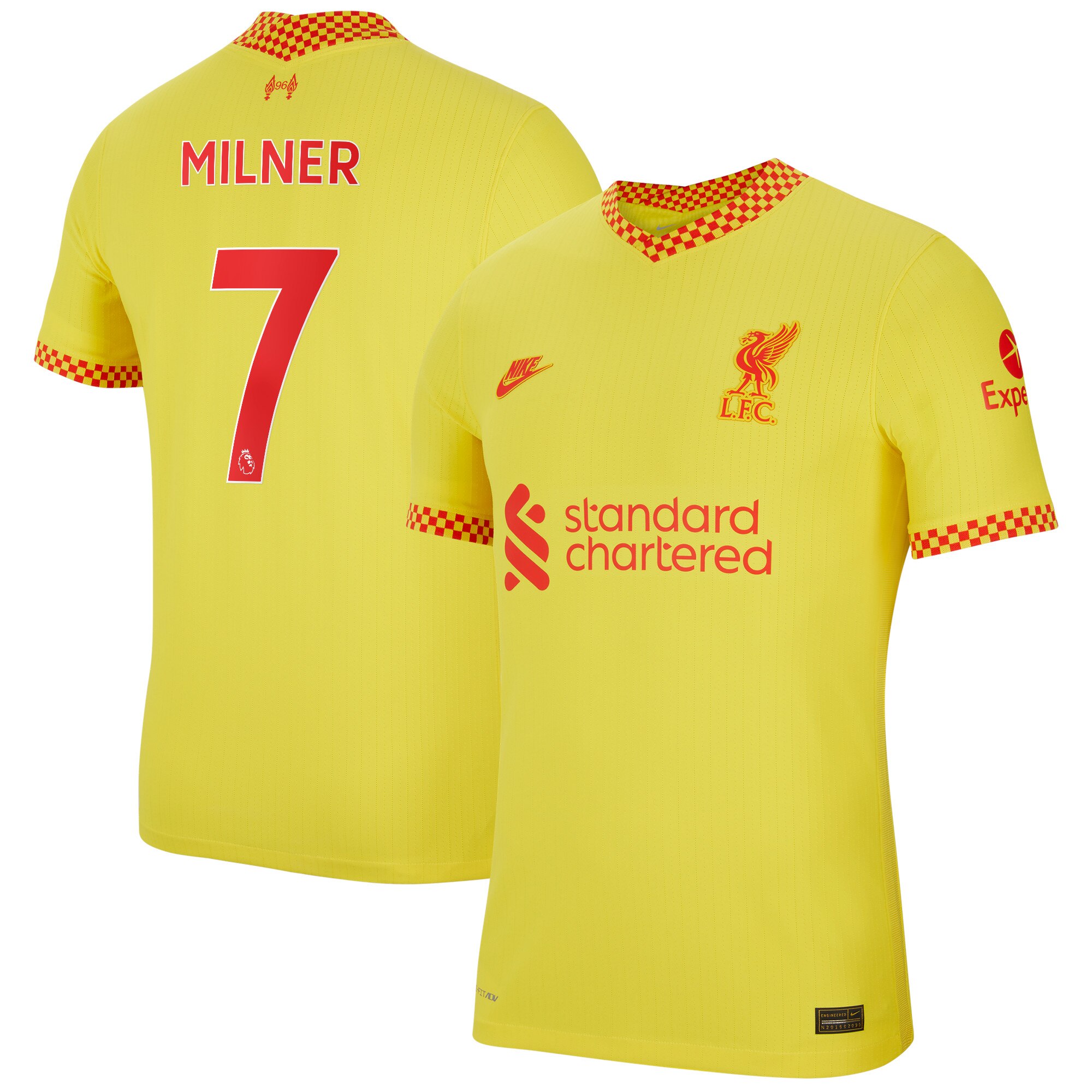 Liverpool Third Vapor Match Shirt 2021-22 with Milner 7 printing