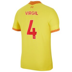 Liverpool Third Vapor Match Shirt 2021-22 with Virgil 4 printing