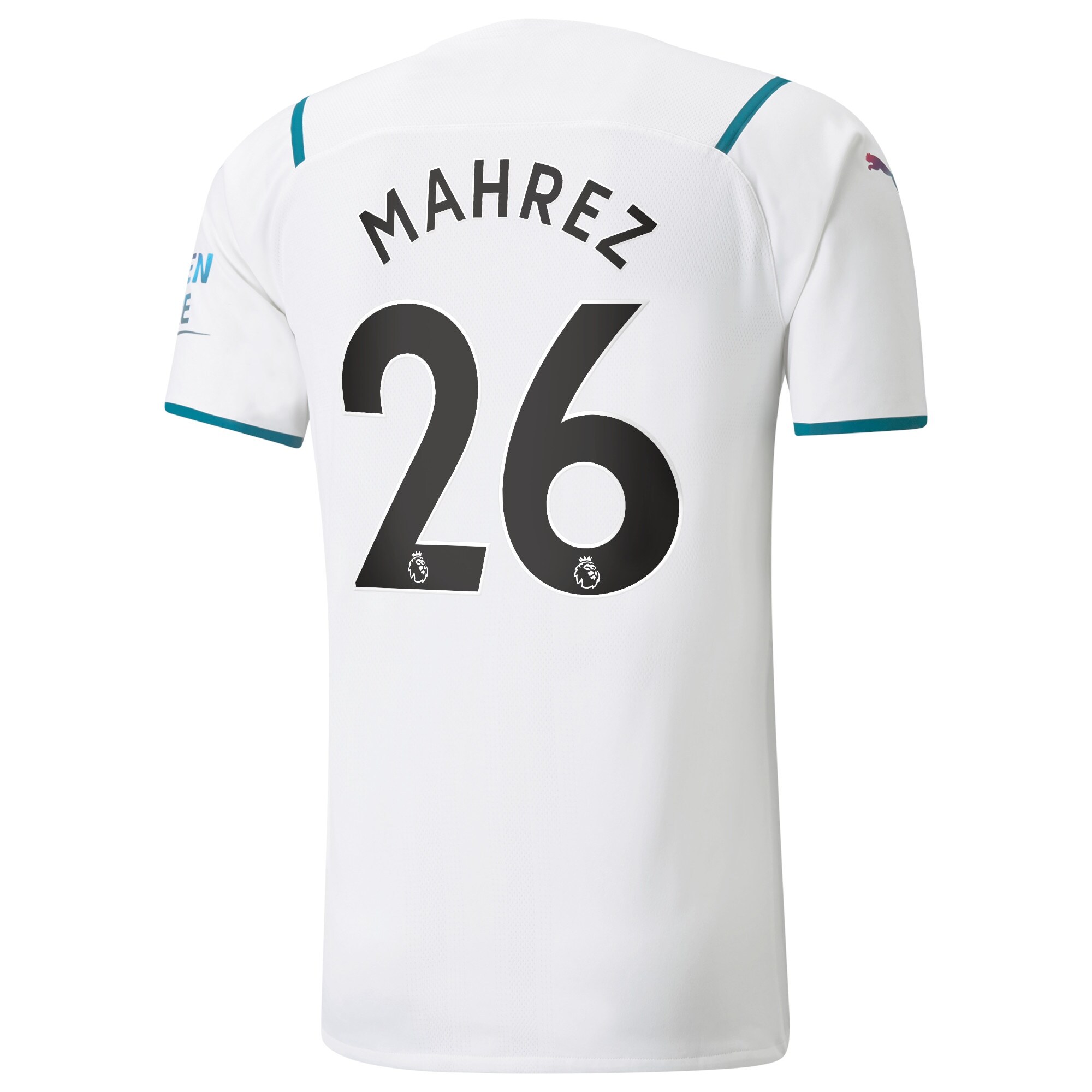 Manchester City Authentic Away Shirt 2021-22 with Mahrez 26 printing