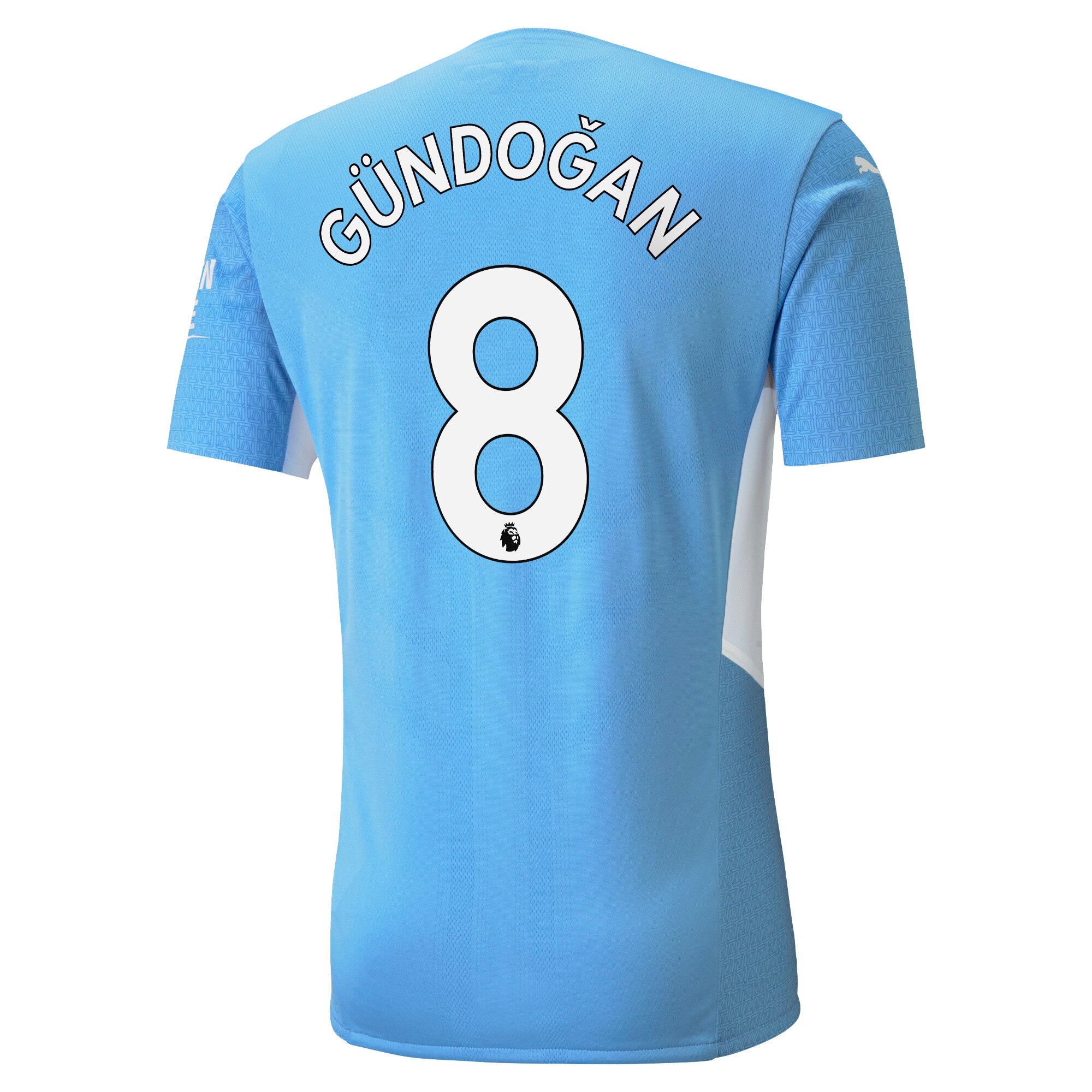 Manchester City Authentic Home Shirt 2021-22 with Gündogan 8 printing