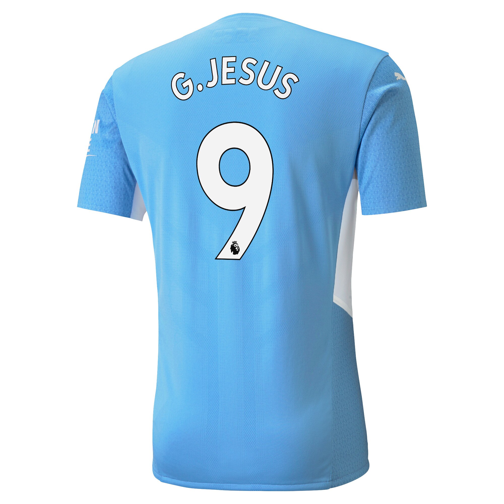 Manchester City Authentic Home Shirt 2021-22 with G.Jesus 9 printing