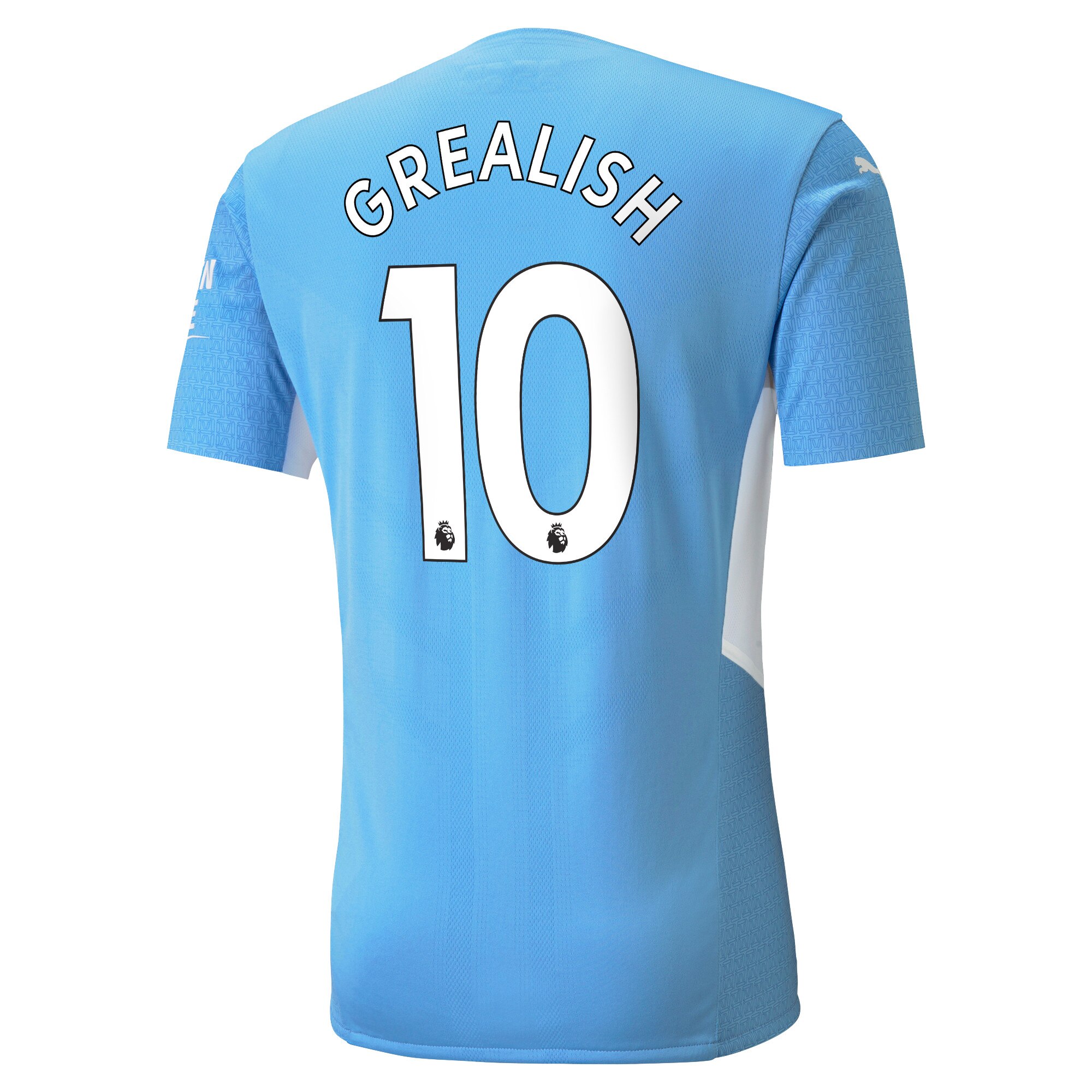 Manchester City Authentic Home Shirt 2021-22 with Grealish 10 printing